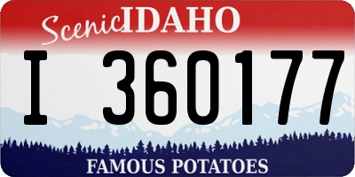 ID license plate I360177