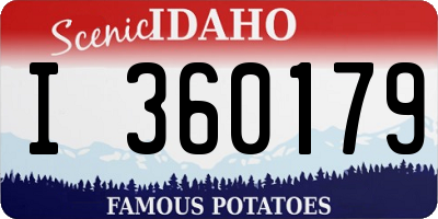 ID license plate I360179