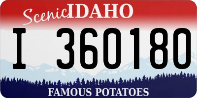 ID license plate I360180