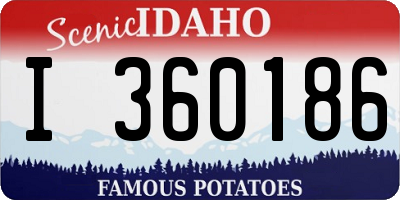 ID license plate I360186
