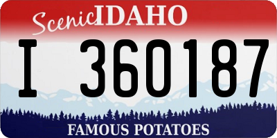 ID license plate I360187