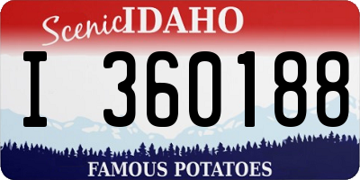 ID license plate I360188
