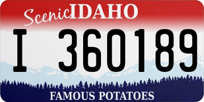 ID license plate I360189