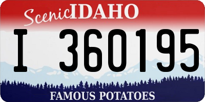 ID license plate I360195