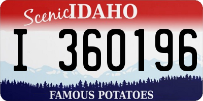 ID license plate I360196