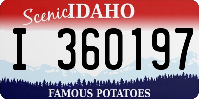 ID license plate I360197