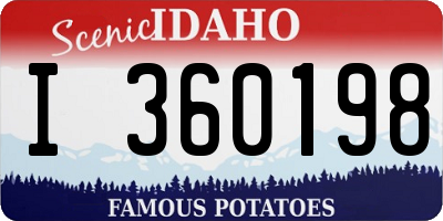 ID license plate I360198