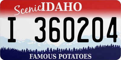 ID license plate I360204