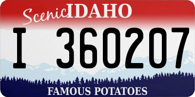 ID license plate I360207