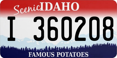 ID license plate I360208