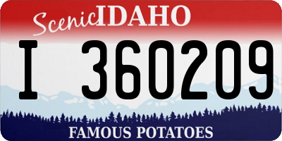 ID license plate I360209
