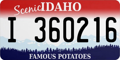 ID license plate I360216