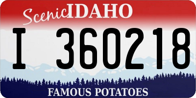 ID license plate I360218