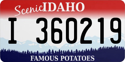 ID license plate I360219