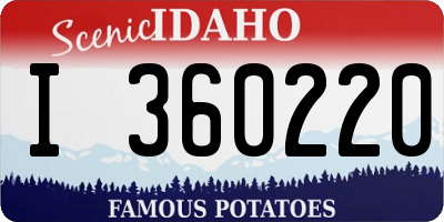 ID license plate I360220