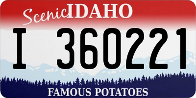 ID license plate I360221