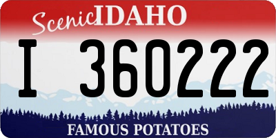 ID license plate I360222