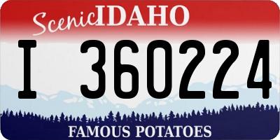 ID license plate I360224
