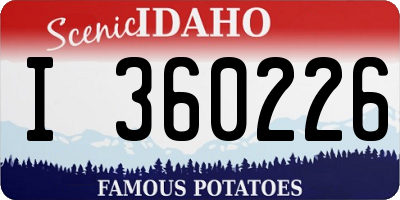 ID license plate I360226