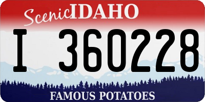 ID license plate I360228