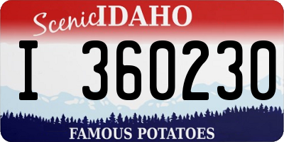ID license plate I360230