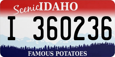 ID license plate I360236