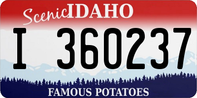 ID license plate I360237