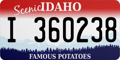 ID license plate I360238