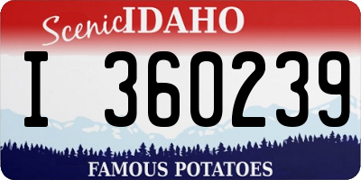 ID license plate I360239
