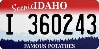 ID license plate I360243