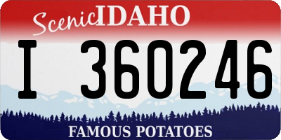 ID license plate I360246