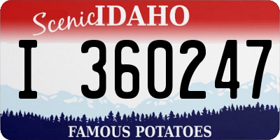 ID license plate I360247