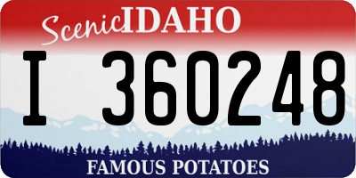 ID license plate I360248