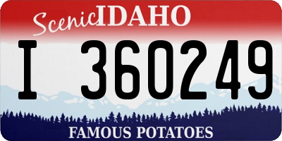ID license plate I360249