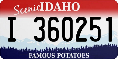 ID license plate I360251