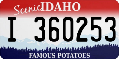 ID license plate I360253