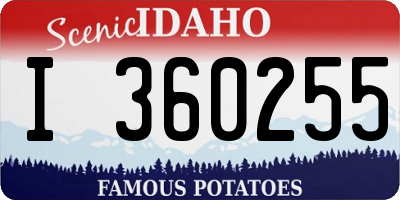 ID license plate I360255
