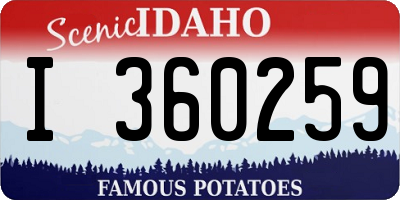 ID license plate I360259