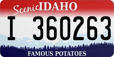 ID license plate I360263