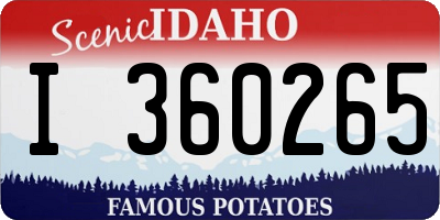 ID license plate I360265