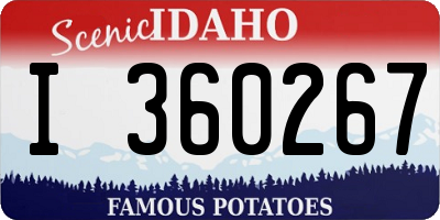ID license plate I360267