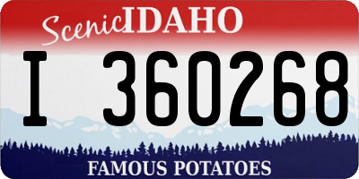 ID license plate I360268