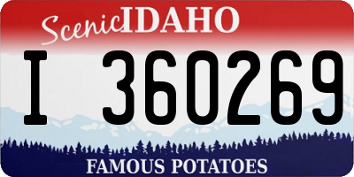 ID license plate I360269