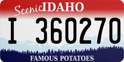 ID license plate I360270