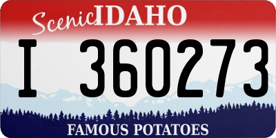 ID license plate I360273