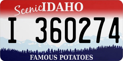 ID license plate I360274