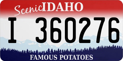 ID license plate I360276