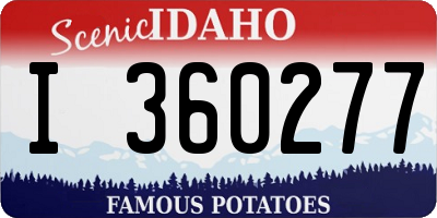 ID license plate I360277