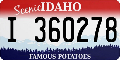 ID license plate I360278