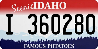 ID license plate I360280